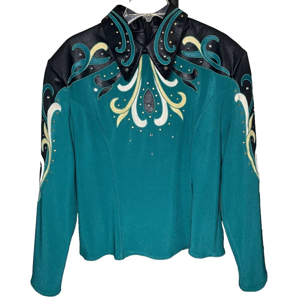 NEW Women's 1849 Authentic Ranchwear Green Jacket Size 3XL Western Rhinestone